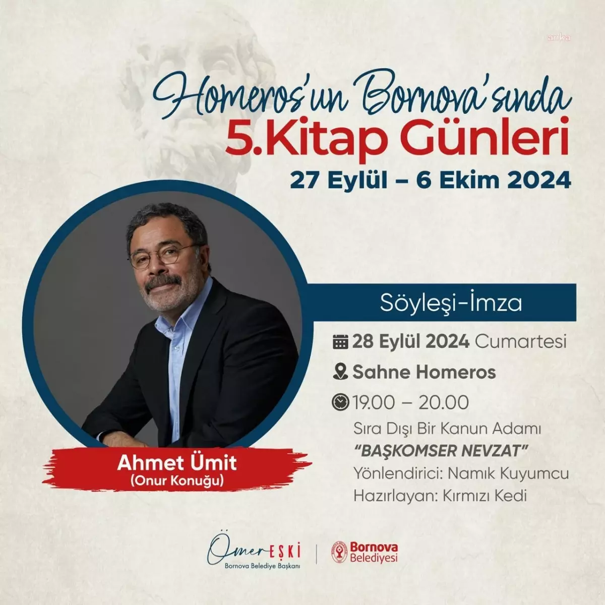 Bornova’da 5. Homeros’un Kitap Günleri Başlıyor